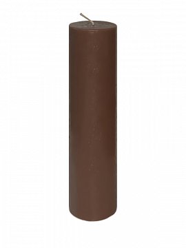 Свеча пеньковая цветная коричневая 60*215 мм